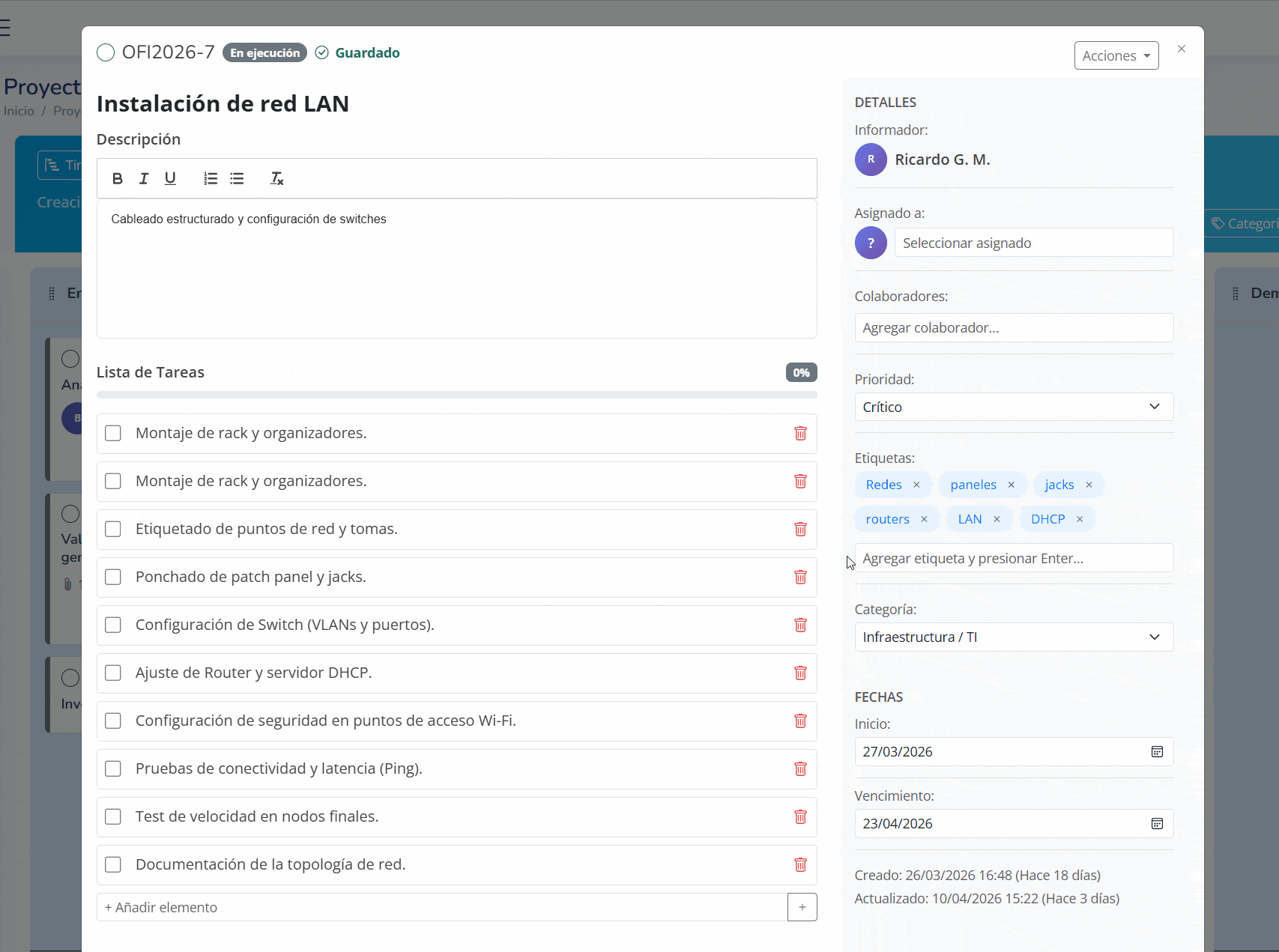 Seguimiento Granular